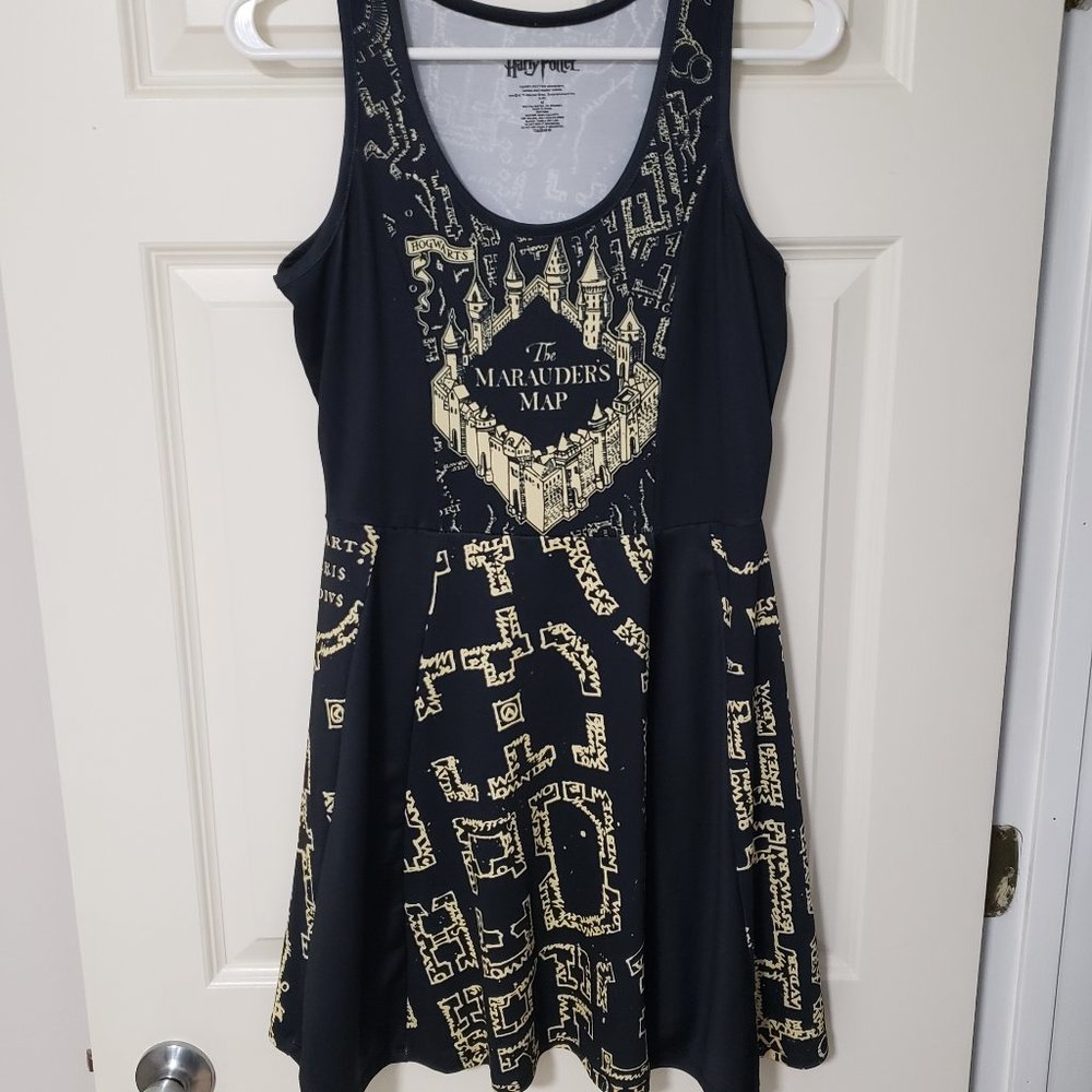 NWOT Harry Potter Marauder's Map Skater Dress